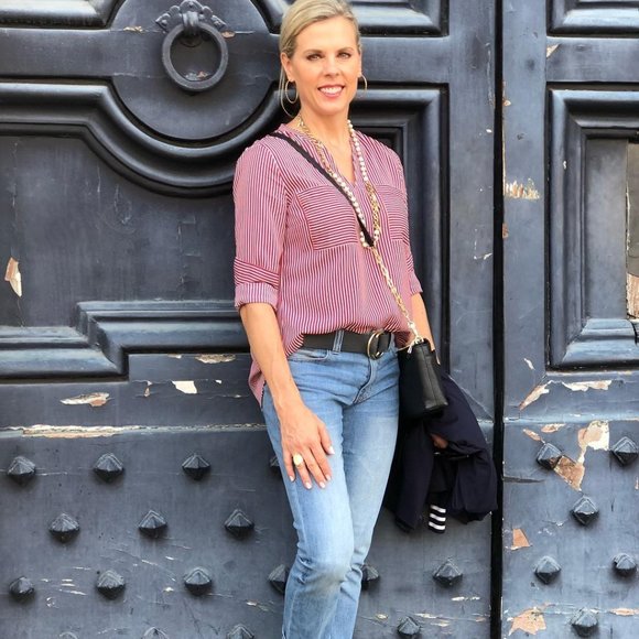 CAbi 5335 Franklin Striped Blouse XLarge EUC - Picture 1 of 7